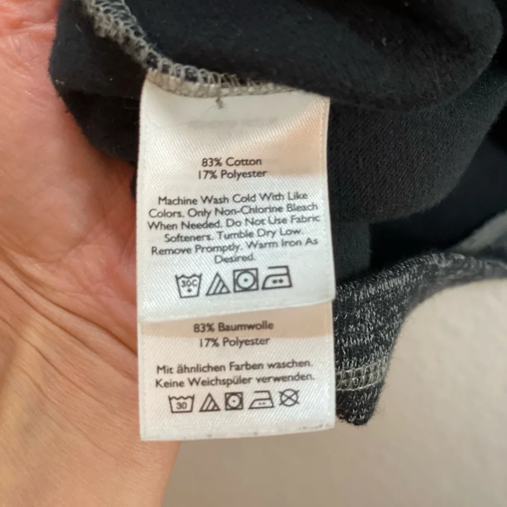 Eddie Bauer Men’s L Zip Neck Pullover Dark Grey Cotton.